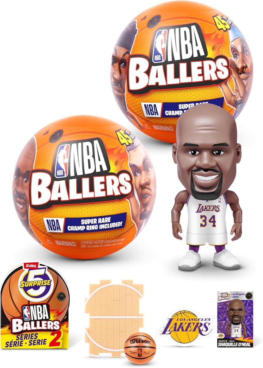 Thijox - 5 Surprise NBA Ballers Series 2, ZURU Unboxing Basketball Collectible, 2 Capsules, Verzamelen, Cadeau voor Kinderen, Sport, Spelletjes