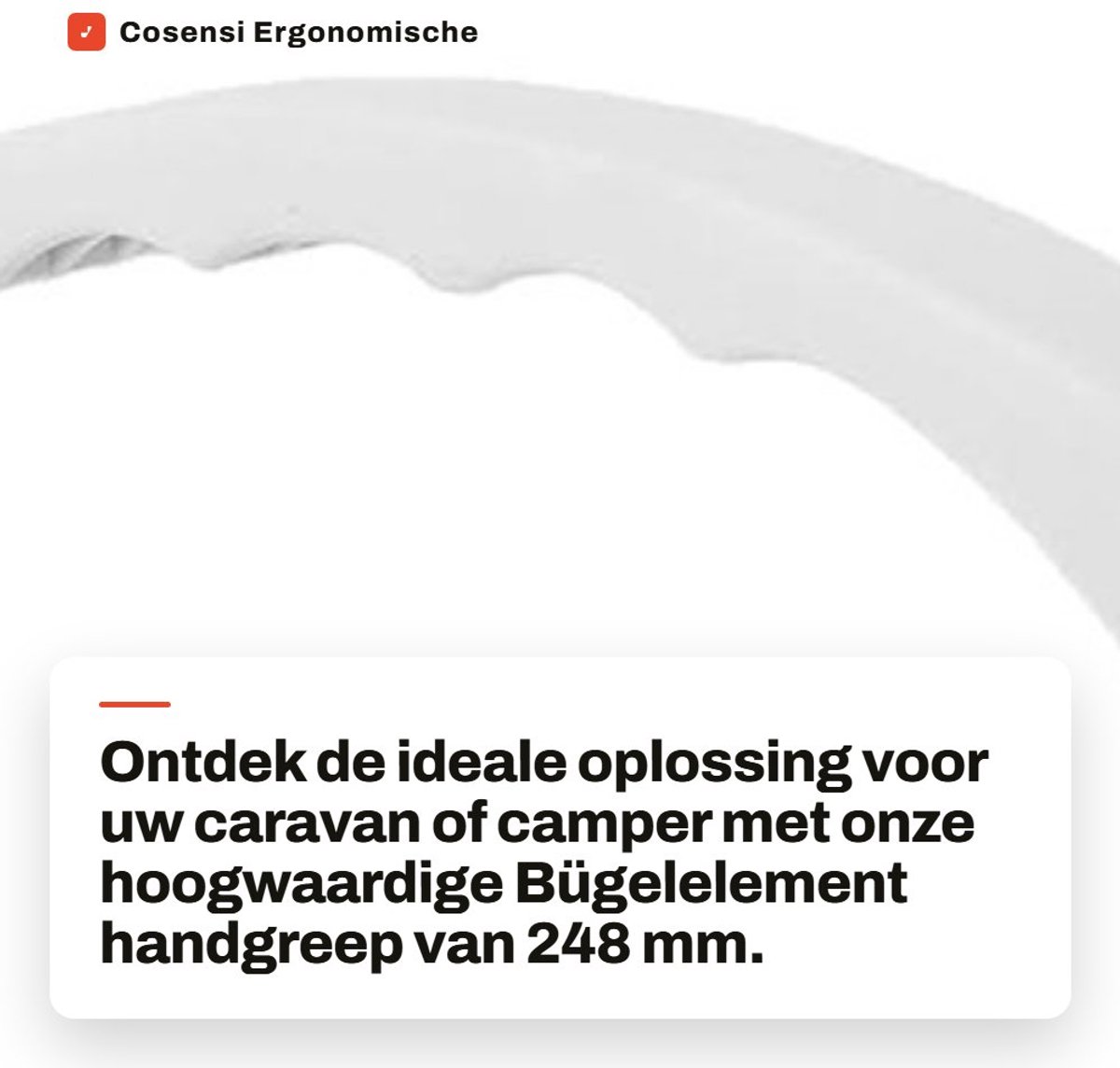 Dailygoods- Caravanhandvat 248 mm - Handgreep - Deurgreep - Antislip - Schokbestendig - Waterdicht - Inclusief 4 bevestigingsschroeven