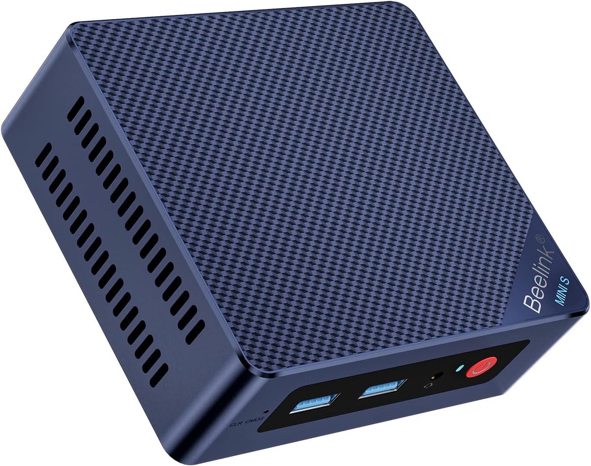 Thijox - Beelink MINI S12 Pro Mini PC, 12e Gen Intel Alder Lake-N100 Processor tot 3,6GHz, 16GB RAM, 512GB SSD, Dual HDMI, WiFi 5, BT 4.2, 2.5G LAN, C
