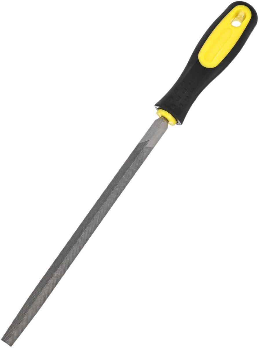 Dailygoods - M METERXITY Driehoekige metalen vijl 8 inch, High Carbon Steel File Diamond File Hand File W PVC Grip Handvat voor Hout/Metaal/Keramiek/Glas/Steen/Sieraden/Tegel/Model/DIY/Slijpvijl