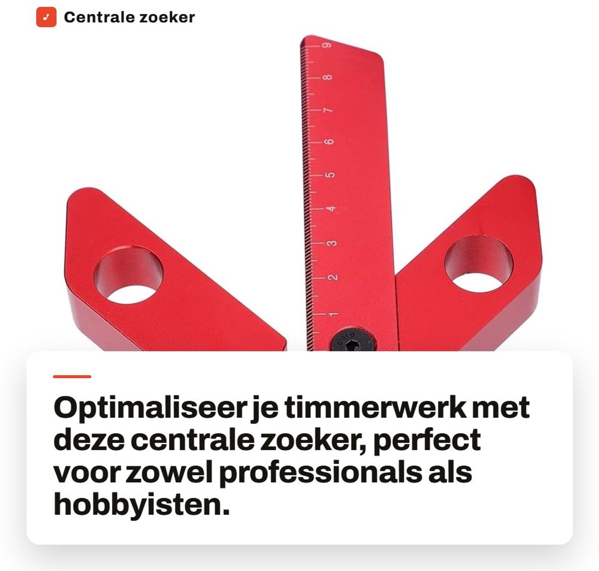 Dailygoods- Centrale Zoeker 45/90 Graden - Hoekmeter Digitaal - Lijnmeter - Gereedschap voor Timmerlieden - Markeren van Schijven - Verbeterde Werkefficiëntie