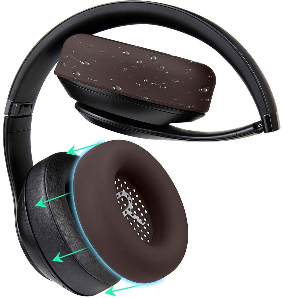 Dailygoods - SOULWIT Siliconen Oorkussens voor Beats Studio 2/3/Pro Bedrade/Draadloze OVER-EAR Hoofdtelefoons, Beschermend, Zweetbestendig, Wasbaar, Duurzame Earpads Cushions