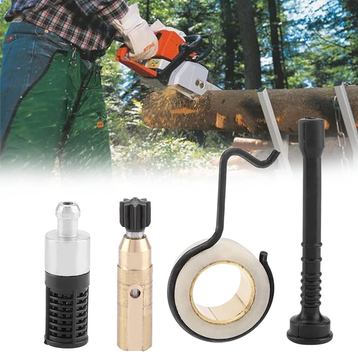 Oliefilter voor oliepomp met schroeven, geschikt voor tuingereedschap en Stihl MS 250, MS 230, MS 210, ideaal voor tuinonderhoud en motoronderdelen
