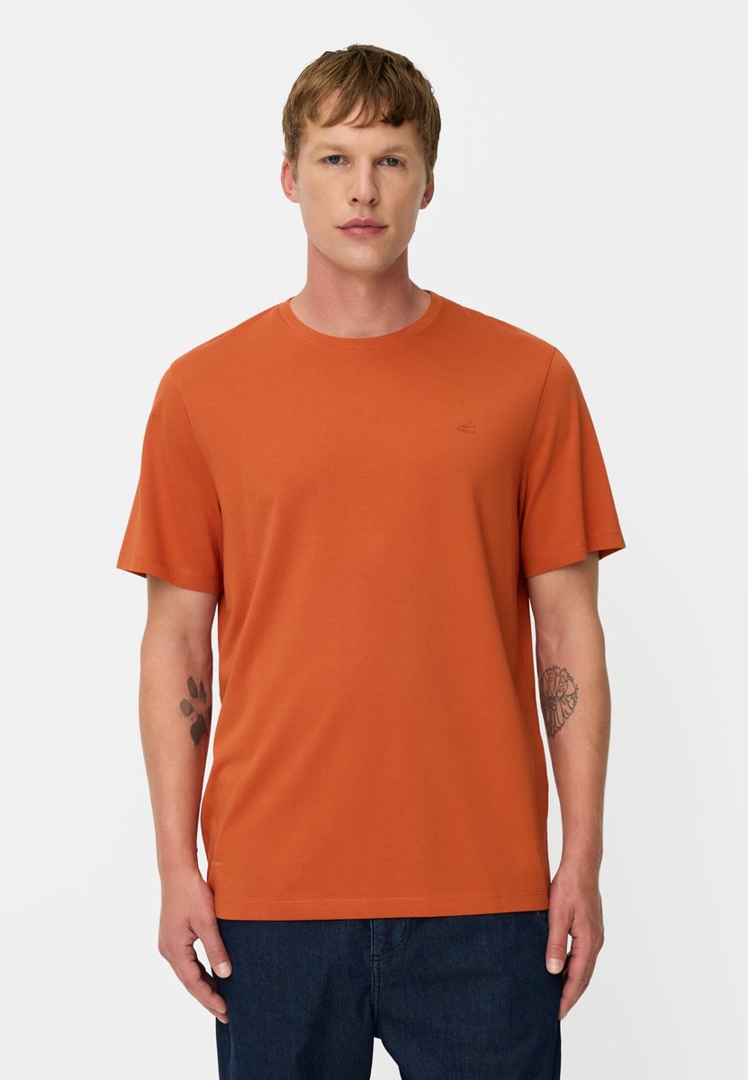 camel active fleXXXactive© T-Shirt met 4-weg stretch - Maat menswear-3XL - Oranje