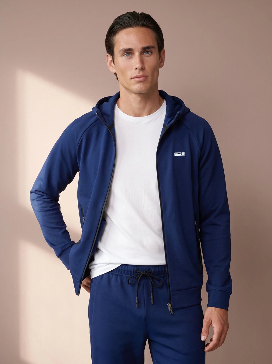 Sjeng Sports MAXIMUS - Maat: M Dark Blue - Tennis Vest Mannen - Sportvest - 92% polyester, 8% elastaan, powerstretch