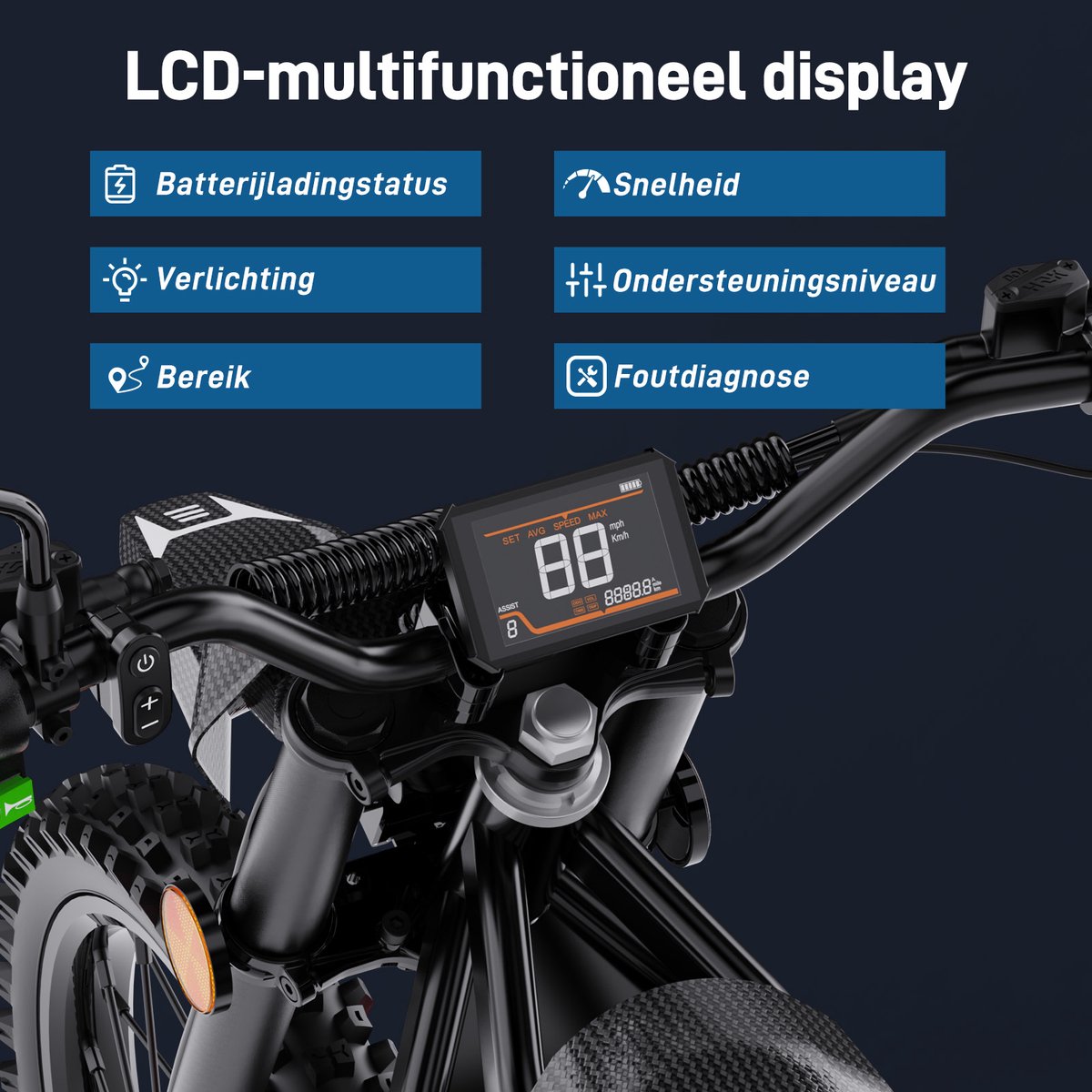 HITWAY Elektrische Bromfiets HT500 - 2500W elektrische scooter, elektrische motorfiets tot 45km/u, 60V 27Ah lithium accu, actieradius 45-60km - hydraulische schijfremmen voor en achter – foto 3