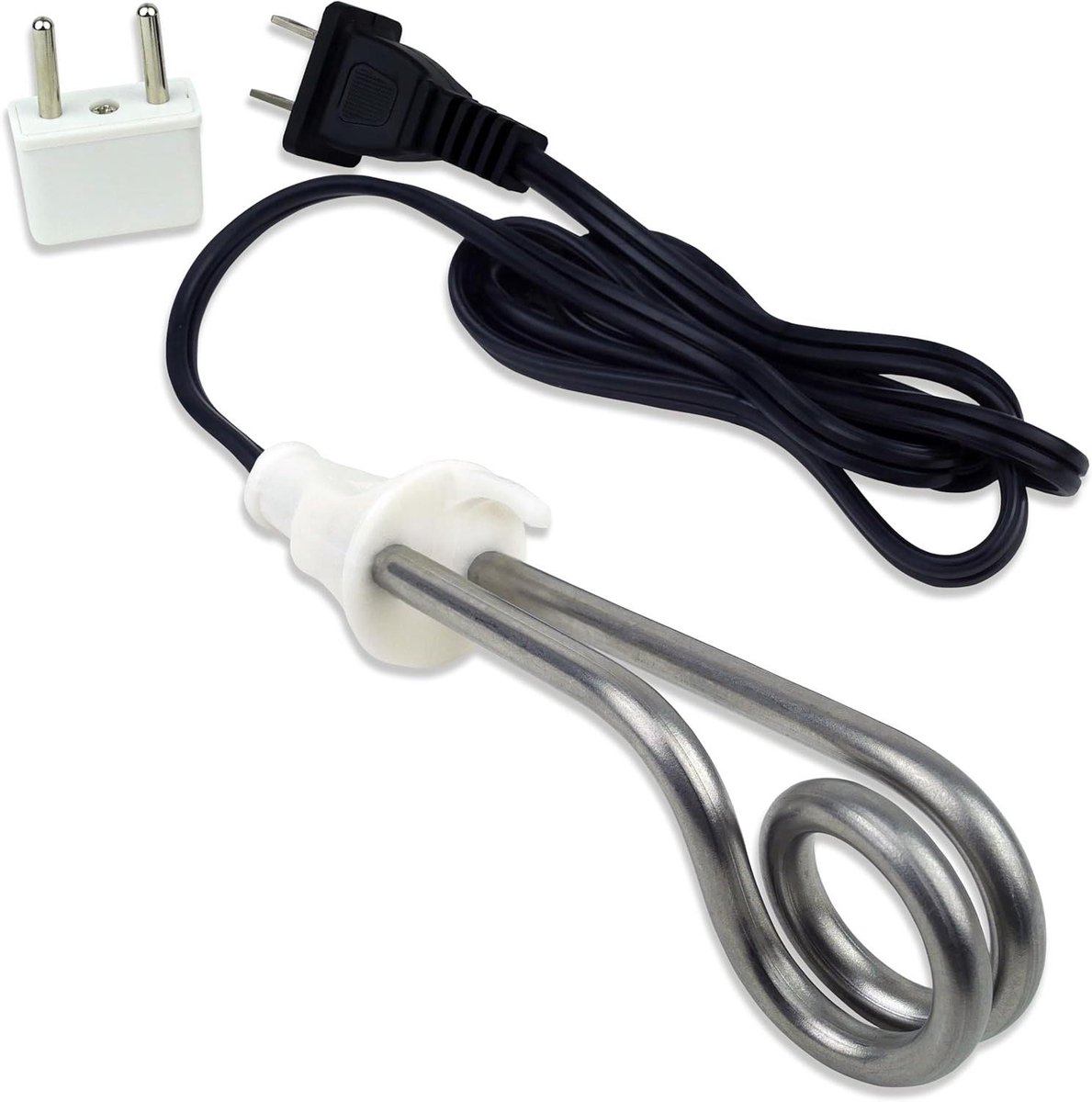 Elektrische waterverwarmer - Dompelkoker - Snel water koken - Dubbel voltage instelbaar - 300 watt - Wit