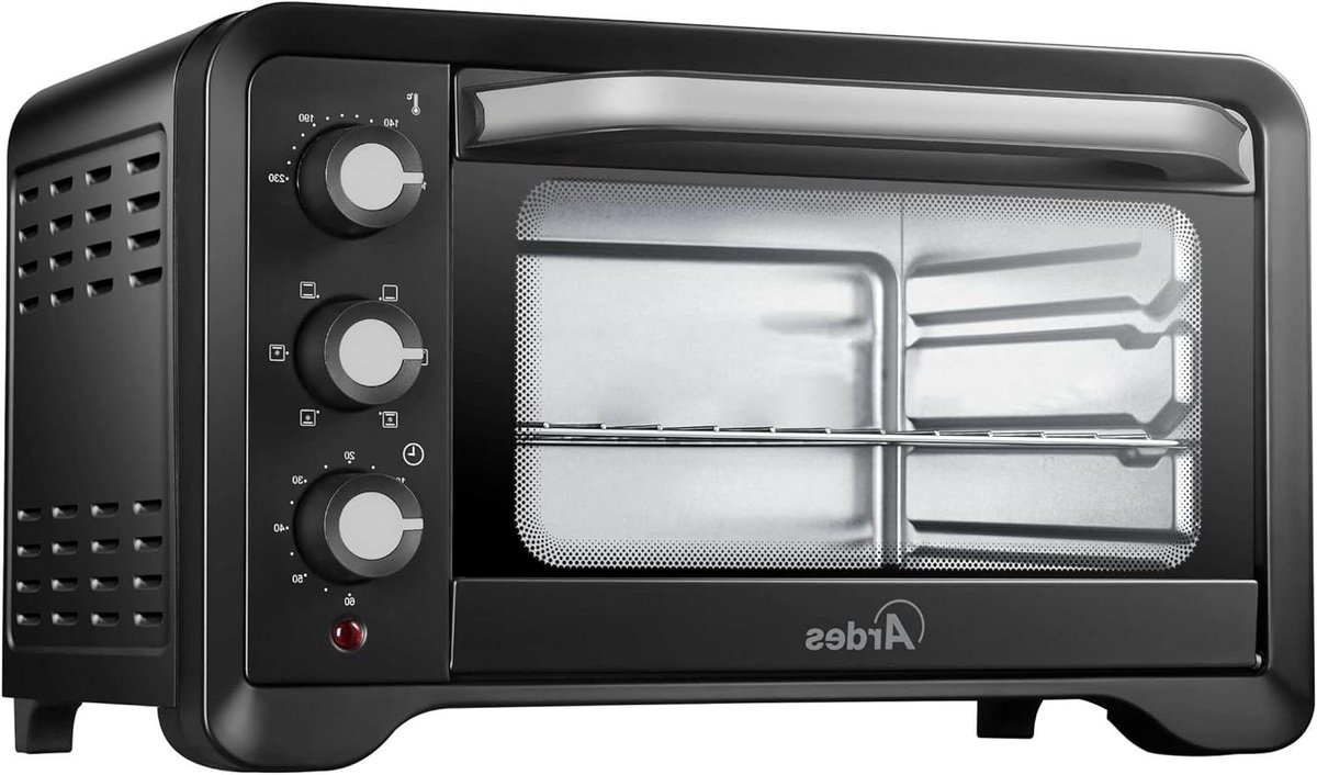 Elektrische Oven - Compacte Keukenoven - Snel Koken - 6 Kookprogramma's - 20 Liter - Zwart