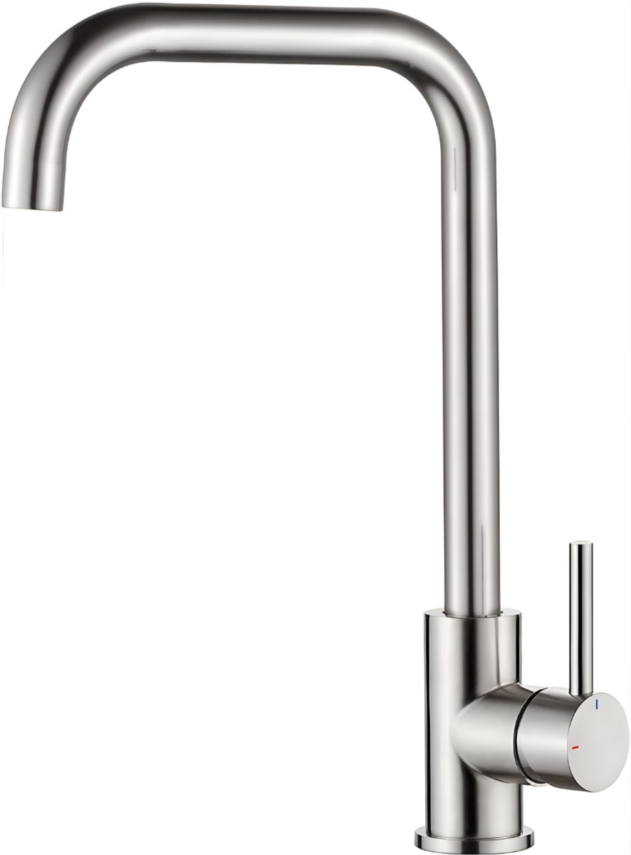 Ploutos® Keukenkraan -360° Draaibaar En Koudstart - Eengreeps Mengkraan - Zilver - 42cm x 21cm x 5cm