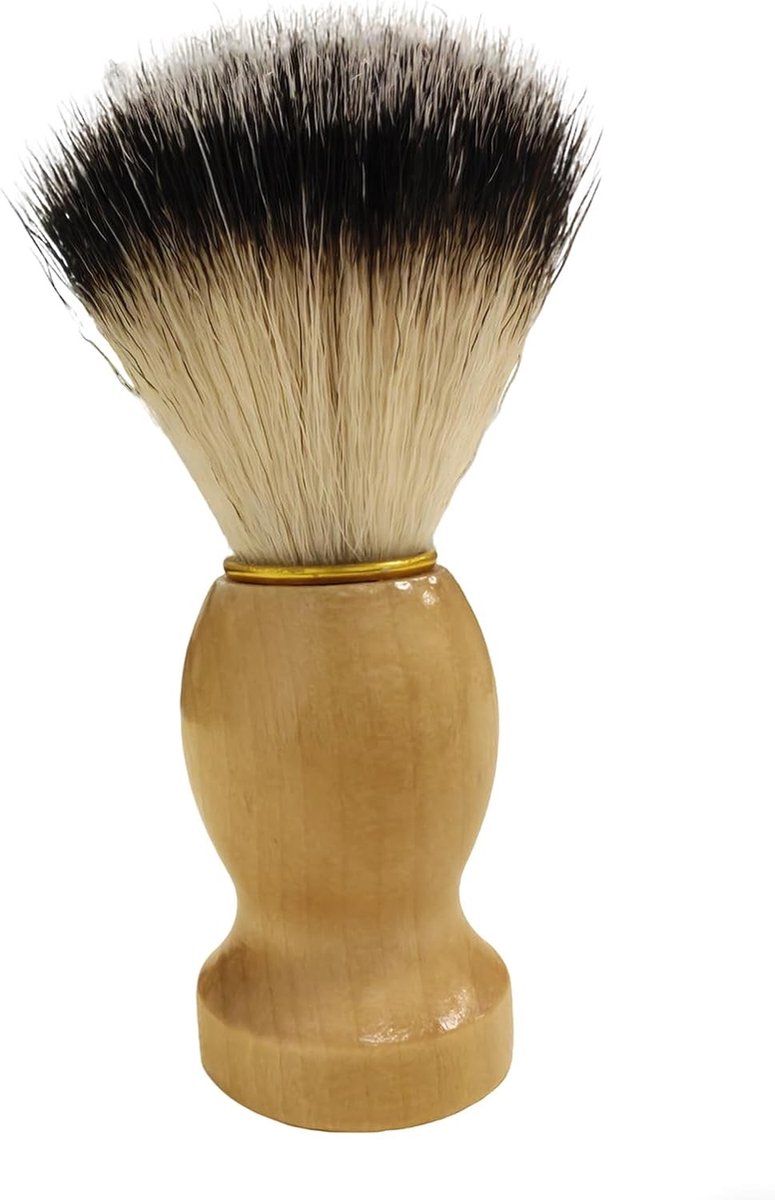 Premium scheerkwast van puur dashaar met houten handvat - Ideaal voor nat scheren en baardverzorging met een safety razor.
