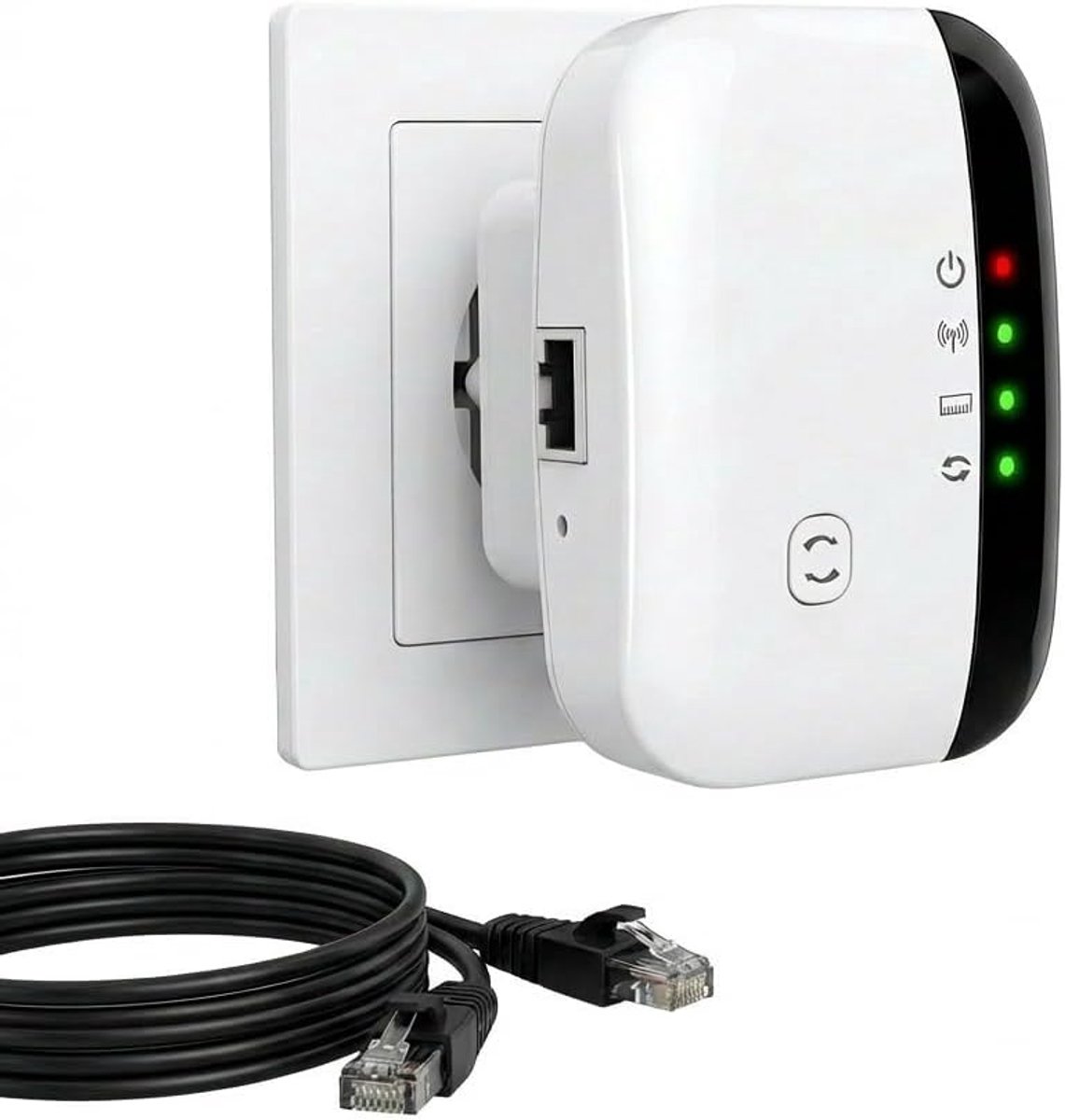 Wi-Fi amplifier 2.4GHz - 300Mbps WLAN extender up to 3000 m² with repeater/AP mode, Ethernet port, compatible with all - ShopVlot