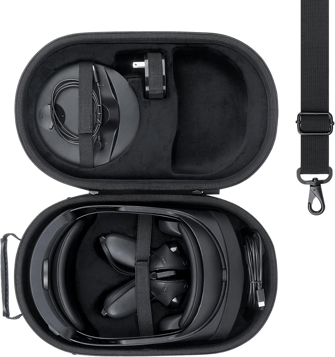 Thijox - Opbergtas voor All-In-One VR Headset - Beschermhoes voor VR Controllers en Accessoires - Perfecte Reisoplossing - Duurzaam en Compact - Zwart