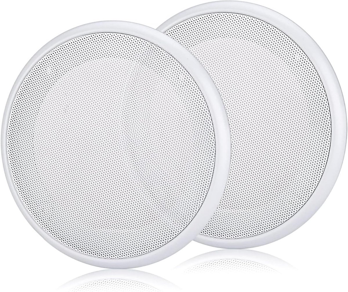 2 Stuks 6.5 Inch Auto Plafond Speaker Roosters - Witte Ronde Decoratieve Grill voor 6.5 Inch Speakers - DIY Accessoire voor Geluidsinstallaties en Interieurdecoratie