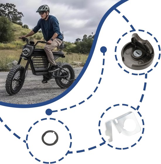 Dailygoods- Ontstekingsschakelaar Set - 5-pins Plug - Inclusief 2 Sleutels - Geschikt voor Buffalo Silver/Scooters - Metaal/Kunststof - Reserve Koelkast - Scooter Sleutelset van Dailygoods — afbeelding 2