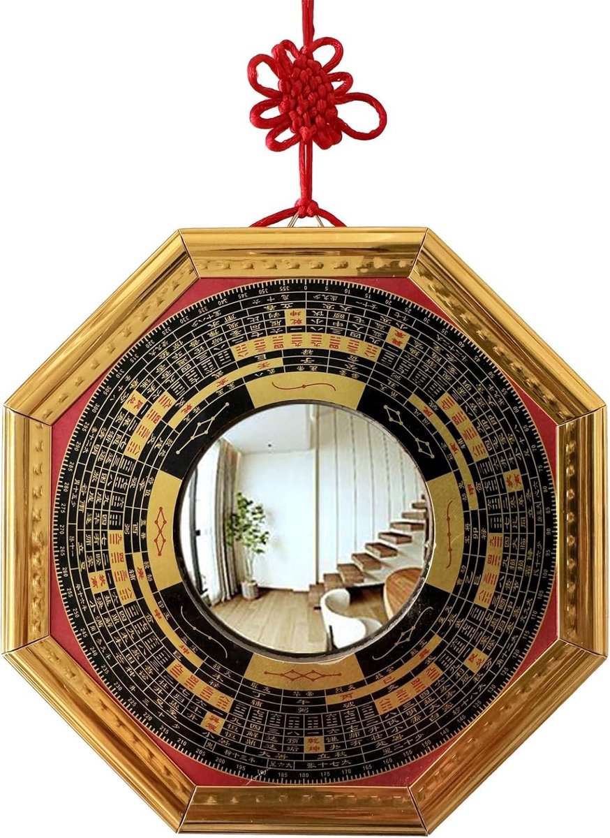 Traditionele Feng Shui Bagua Spiegel voor Geluk, Convexe Decoratie voor Thuis, Winkel en Bedrijf - 17,5 cm