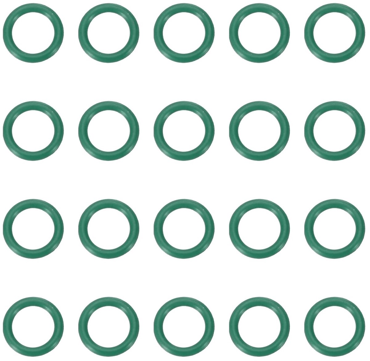 Fluorinated Rubber O-Ring 9.5mm OD, 6.5mm ID, 1.5mm Breedte - 20 Stuks Sealing Ringen voor Hydraulische Slangen en Taps, Geschikt voor FKM Toepassingen