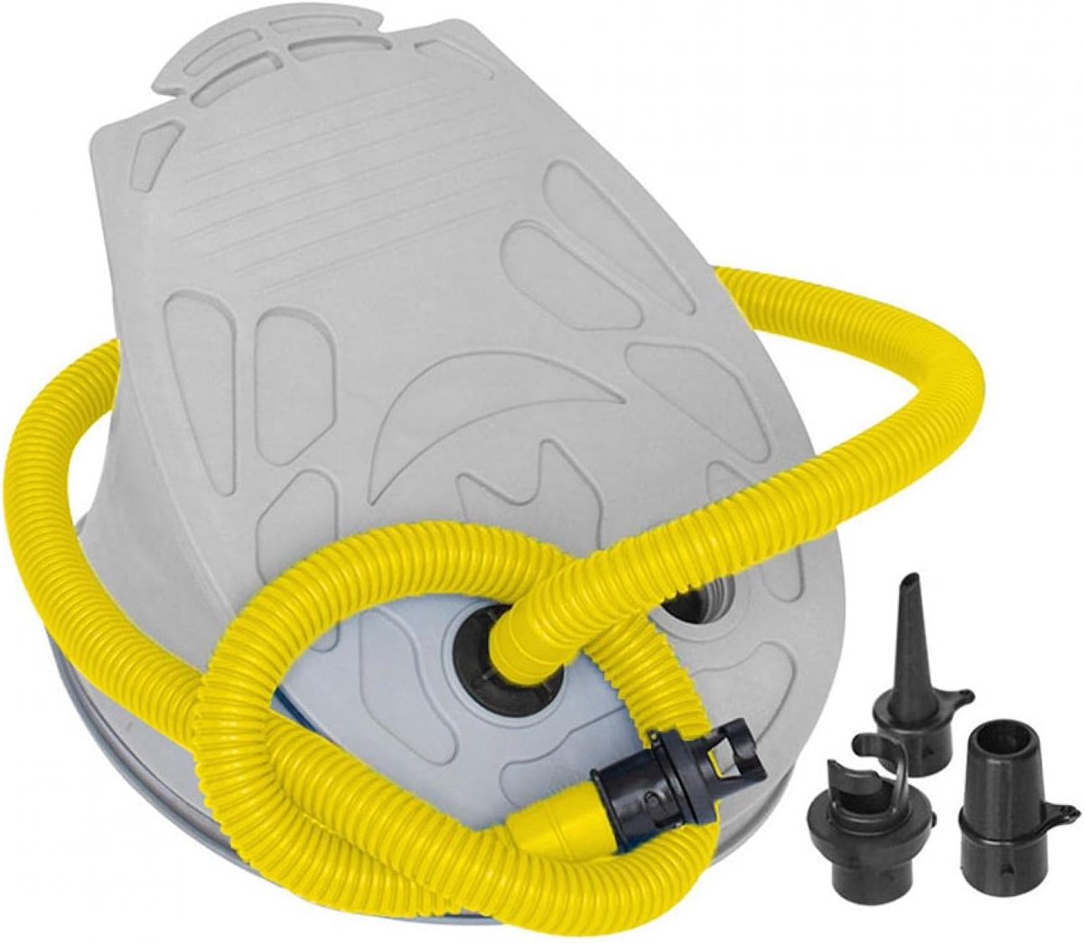 Inovra- Voetpomp Draagbaar - Luchtpomp Boot/Kano - Opblaasbare Luchtbedden - Slijtvast/Stevig - 3 Adapters - Lichtgewicht 9 Inch