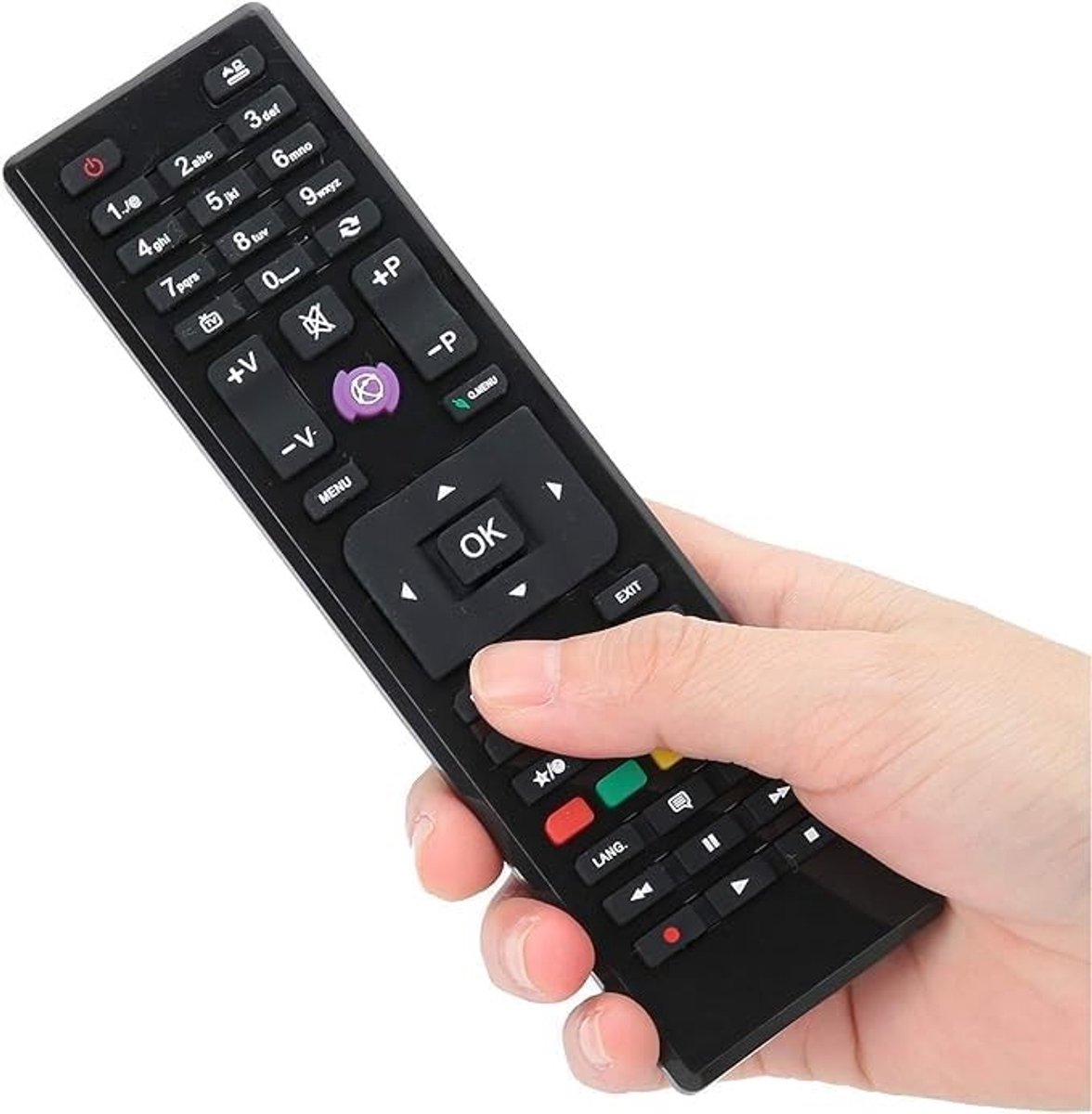 Universele afstandsbediening voor diverse TV-modellen, vervangend voor TFL49DFHD03B, L24H180M3, D32H278R3 en D40U300M4C, eenvoudig in gebruik en zonder batterijen