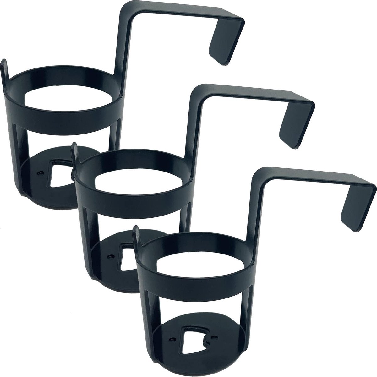 Thijox - Universele Bekerhouder Drankhouder Flessenhouder voor in de Auto - 3 Stuks Seat Side Cup Holder, ABS Plastic, Zwart, Ideaal voor Drankjes en