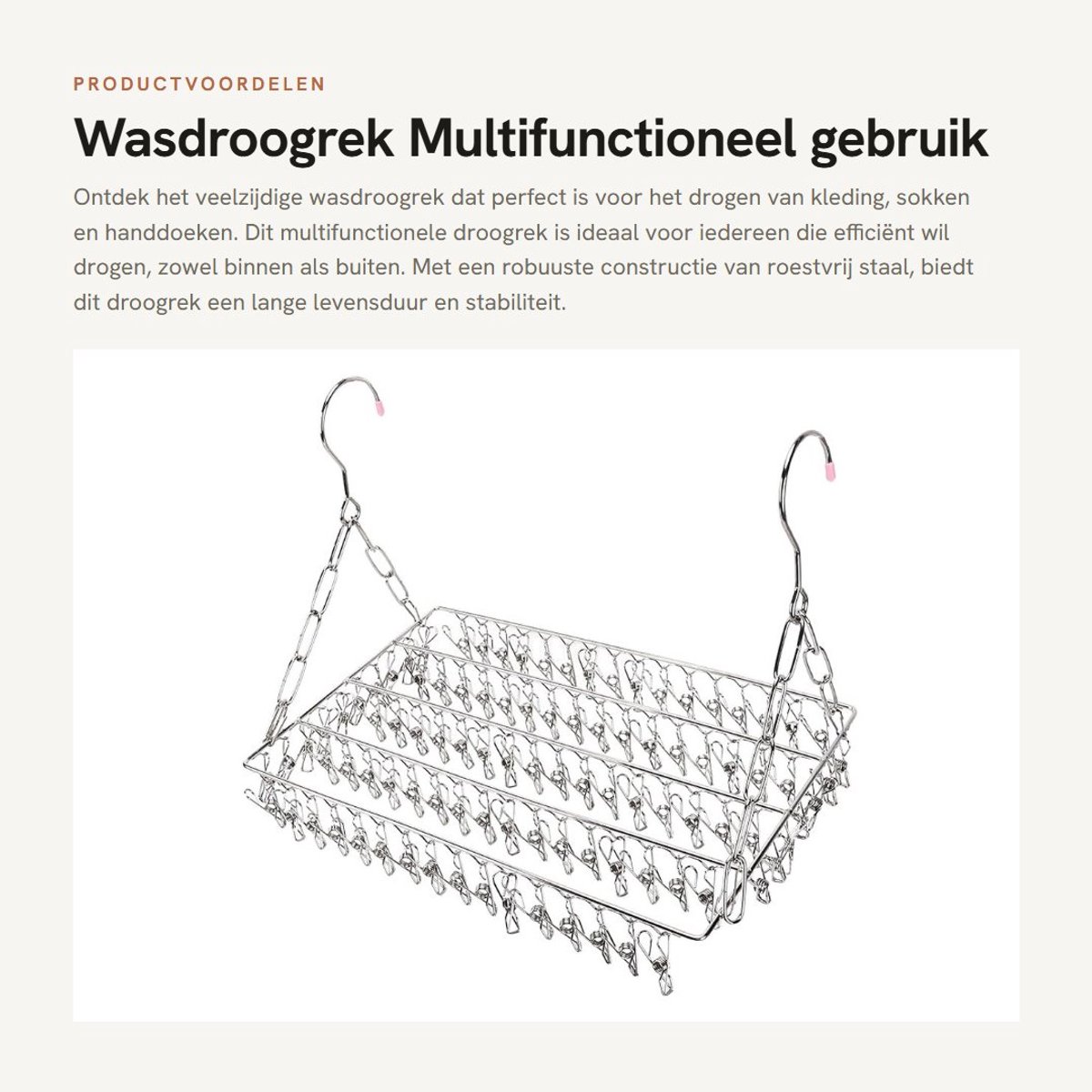 Dailygoods- Wasdroogrek Roestvrij Staal - Multifunctioneel Droogrek - Inklapbaar - Verstelbaar - Kledingrek - Lange Levensduur