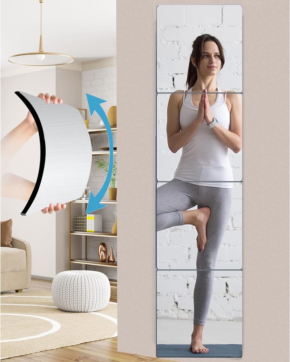 Dailygoods - Full Body Wandspiegels, Acryl Mirror Tile Wall Stickers Volledige Lengte Spiegel Muurstickers, Frameloze Spiegeltegel Tegelspiegel Grote Wandspiegel voor Bad of Woonkamer (30x30cm, 4 Stuks)
