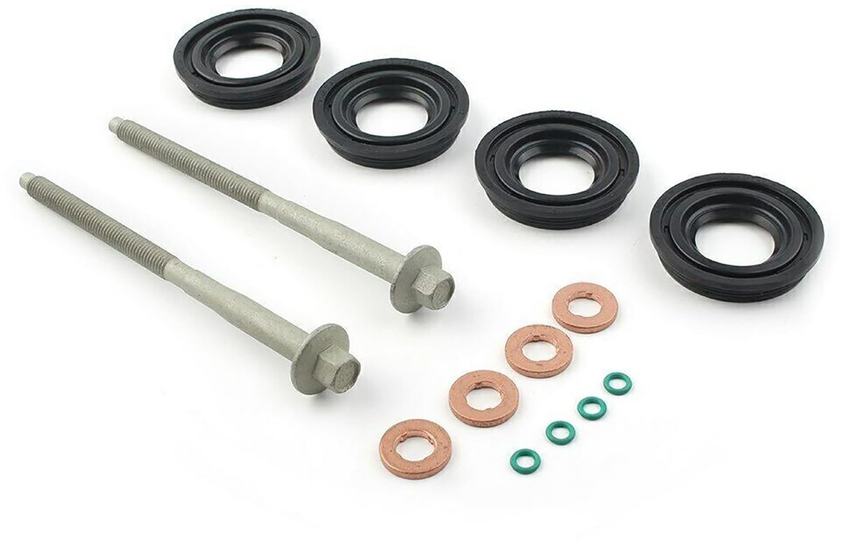 Dailygoods - Injectoren afdichtingen 6C1Q-6K780-A 1372494 brandstofinjector afdichtingsset sluitringen O-ring set voor Transit MK7 2.2 2.4 3.2 TDCI 2006+ 6C1Q-9M577-AB (14STK., 14)