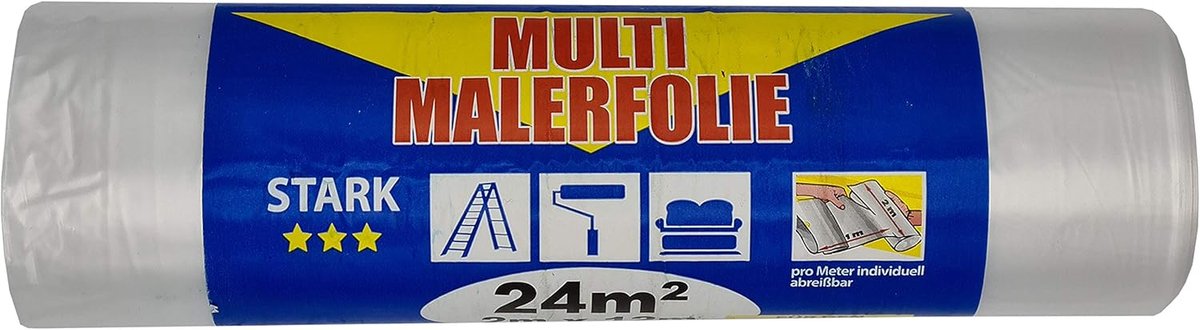 Thijox - JUFOL 10211 Schilderfolie 2m x 12m Individueel Afscheurbaar - Effectieve Bescherming voor Vloeren, Muren en Meubels bij Schilder- en Behangwe