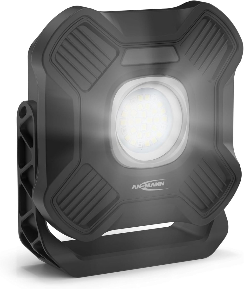 SnelShoppen - Krachtige LED-werkplaatslamp met 5 lichtstanden, 2000 lumen, oplaadbaar via USB C, magneet, ophanghaken, powerbank functie voor camping,