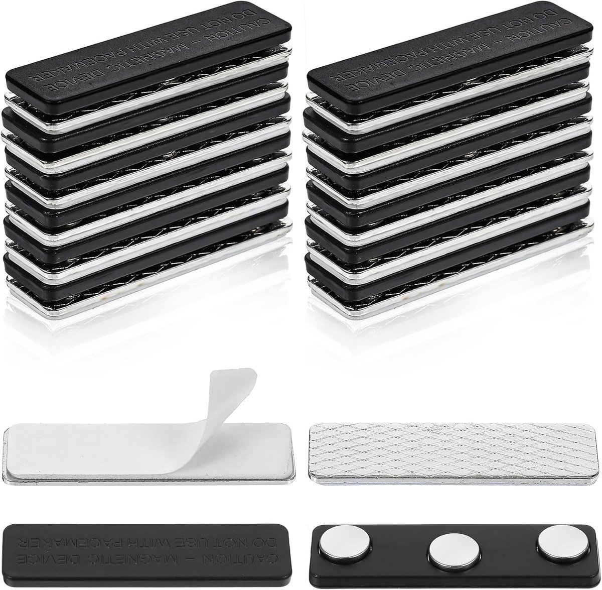 Thijox - 12 Paar Magnetische Verduisterende Gordijn Clips met Zelfklevende Achterkant - Perfect voor Blackout Gordijnen, Badge Houder, Venster Behande