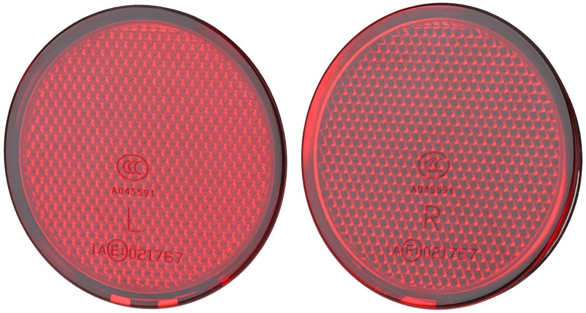 Dailygoods- Bumper Reflector Set van 2 - Rood Reflecterend - Achterbumper Links/Rechts - Hoge Zichtbaarheid - Duurzaam Kunststof - Eenvoudige Installatie