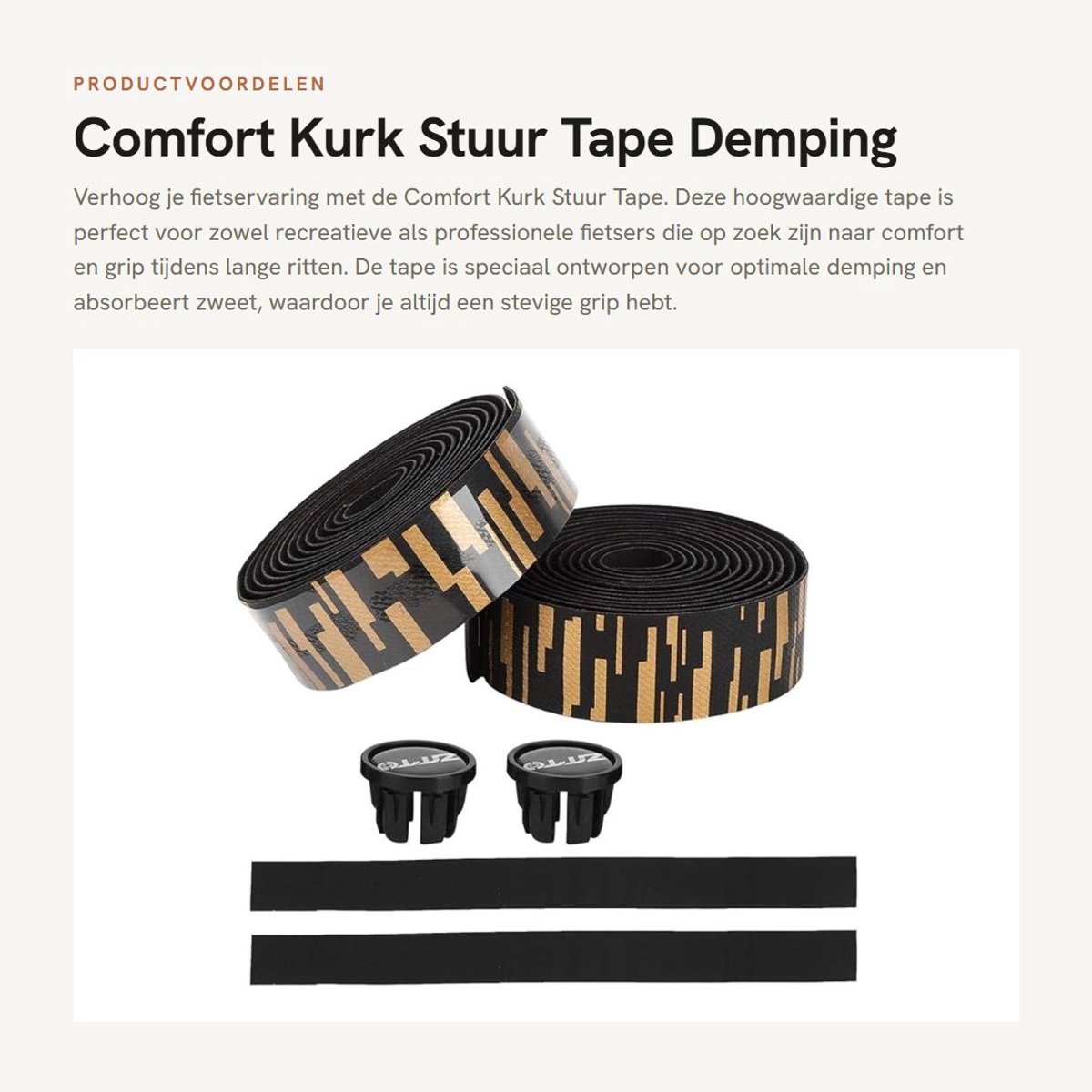 Dailygoods- Stuur Tape Comfort - Schokdempende Demping - Zweetabsorberend - Ademend - Goede Grip - Geschikt voor Lange Fietstochten - Fietshandvat