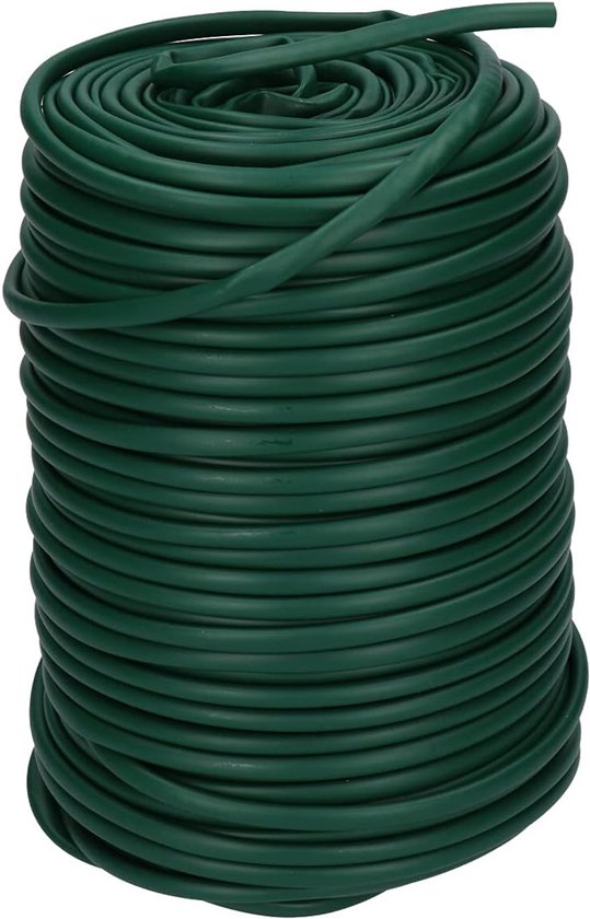 Thijox - Bindslang 3,9 mm x 30 m - Duurzaam Bindmateriaal voor Planten - Groen Hol Koord voor Tuin, Opbinden, Ondersteunen, Meervoudig Gebruik - Weerb