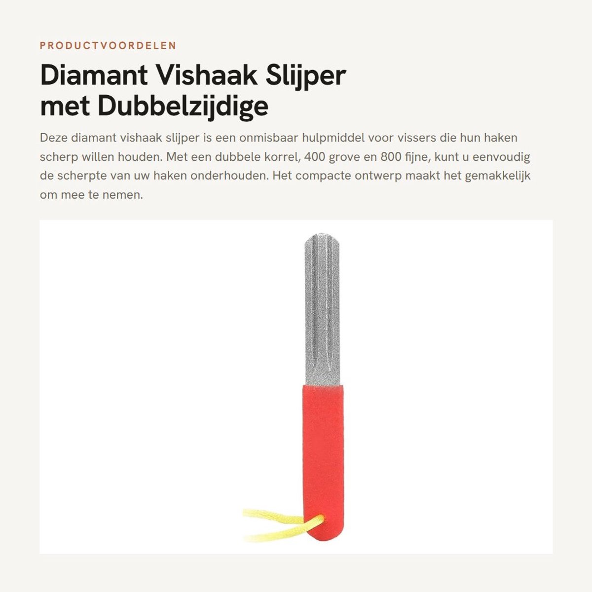 Dailygoods- Vishaak Slijper Dubbelzijdig - Slijpsteen Diamant 400/800 Grit - Antiverval Touw - Mini en Lichtgewicht - Geschikt voor Polijsten