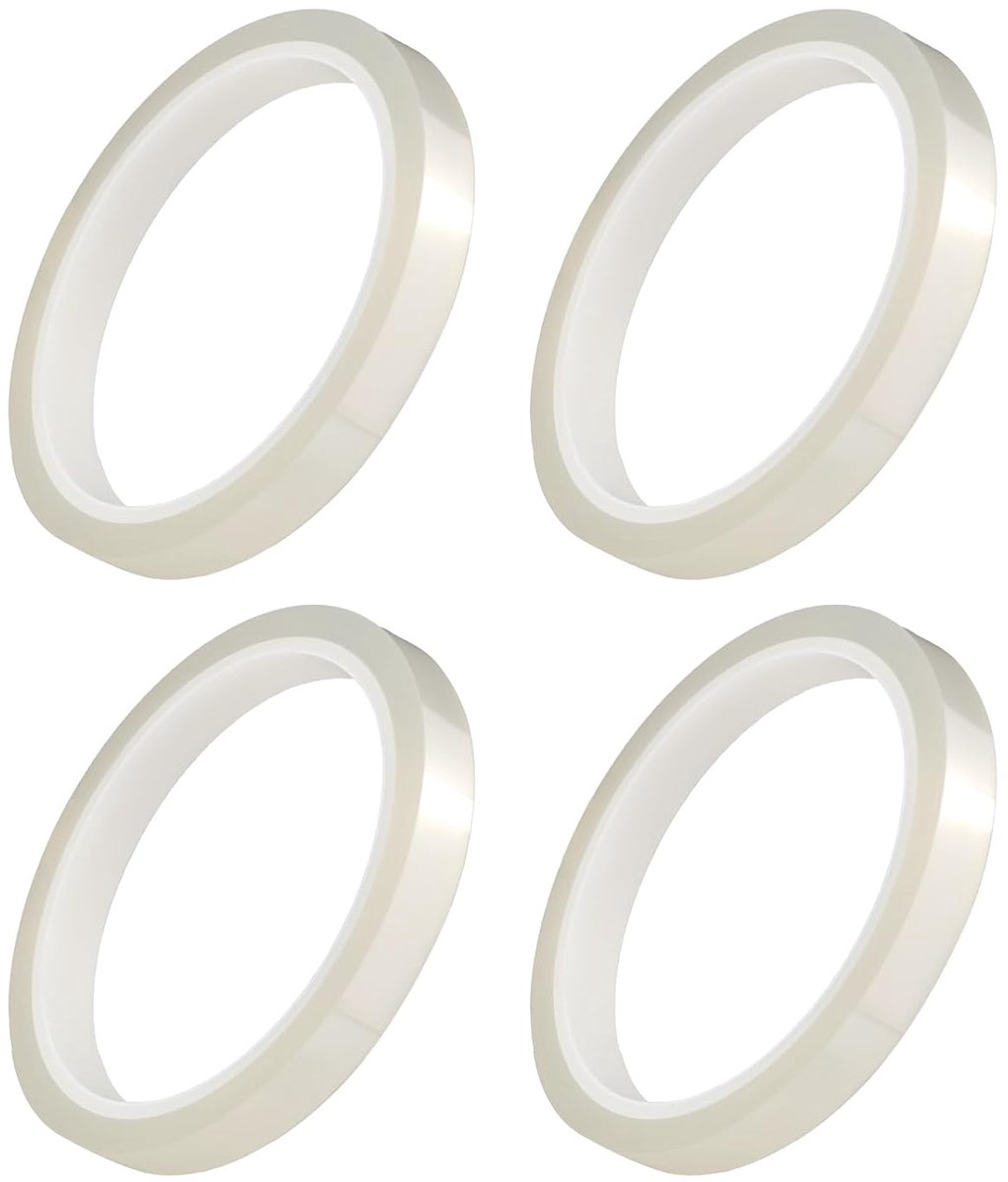 Pack of 4 Heat Resistant Tape for Heat Press, 33 m, Transparent Adhesive Tape for Sublimation and Heat Transfer - ShopVlot