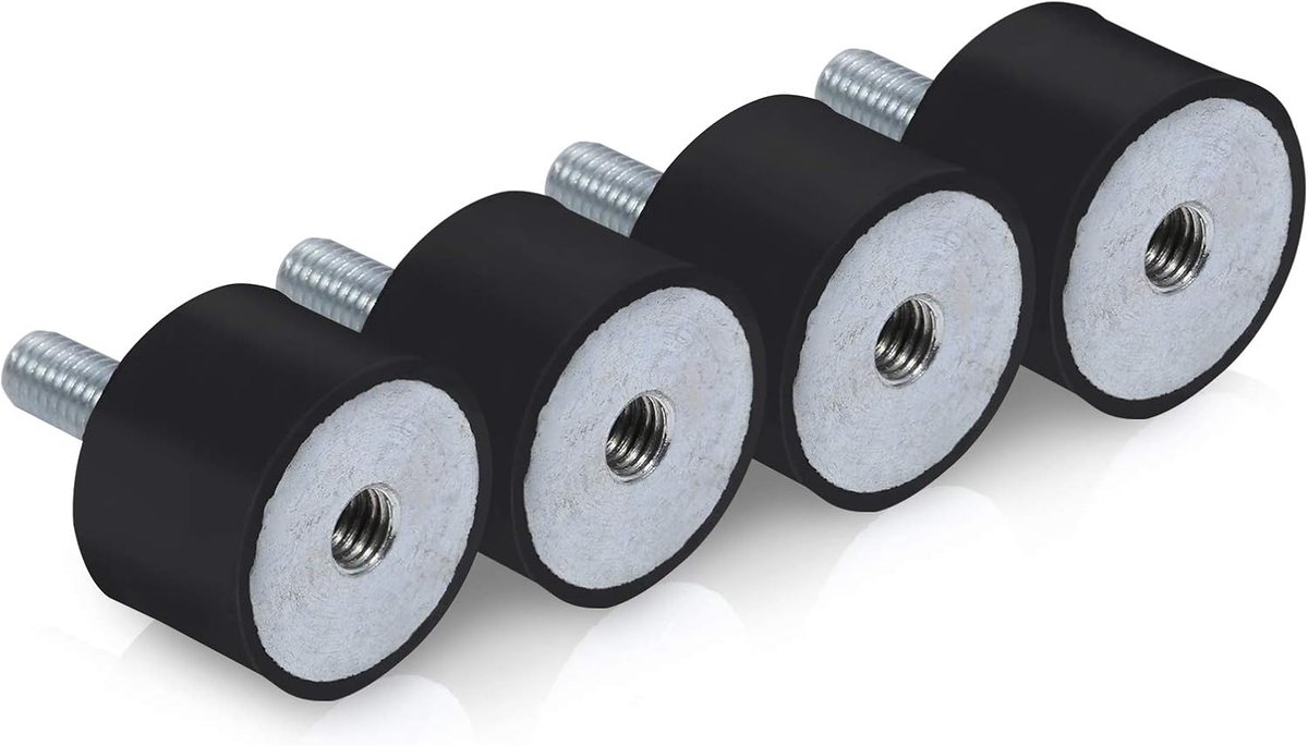 Rubber buffers, Silentblock M6 M8, 4 pieces vibration dampers, rubber metal buffers, car, boat and coil dampers - ShopVlot