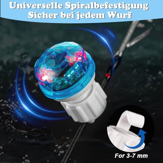 Automatische beetverklikker voor vissen met led-lichtalarm en geluidswaarschuwing - 4 stuks waterdicht en gevoelig — afbeelding 3
