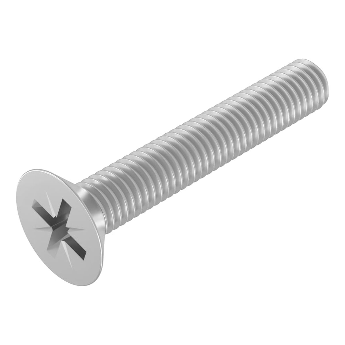 SECCARO Countersunk Screw M4 x 40 mm, Stainless Steel V2A VA A2, DIN 965, Phillips Head/PZ, Full Thread, Pack of 20 - ShopVlot