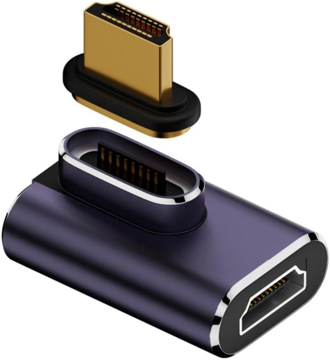 chenyang HDMI 2.1 Magnetic Connector, HDMI Male to Female 90 Degree Right Angle 8K@60Hz 4K@120Hz 48Gbps High Speed - ShopVlot