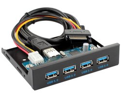 JSER U3-109 XL-27 USB 3.0 HUB 4 Ports Front Panel to Motherboard 20Pin Connector Cable for 3.5" Floppy Bay - ShopVlot