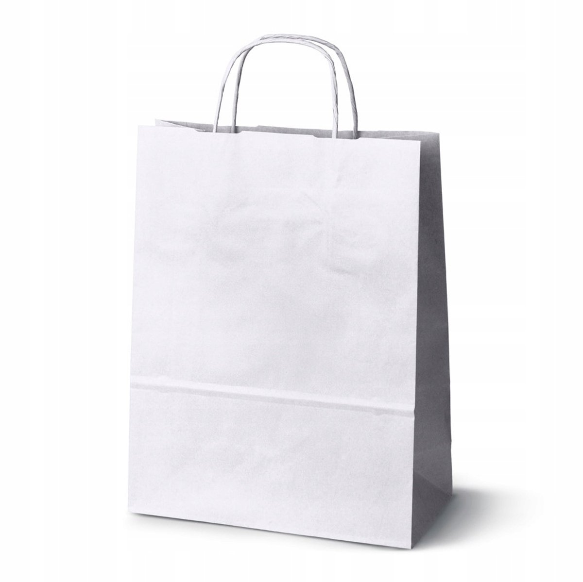 Papieren boodschappentas 24x10x32cm A4 Wit - 100 stuks