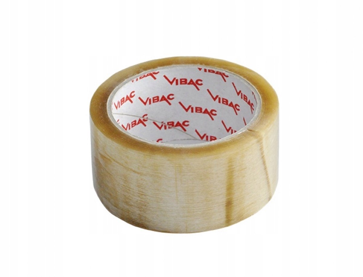 Vibac Pakkingstape Oplosmiddel 48mm x 60m Transparant - 6 Stuks