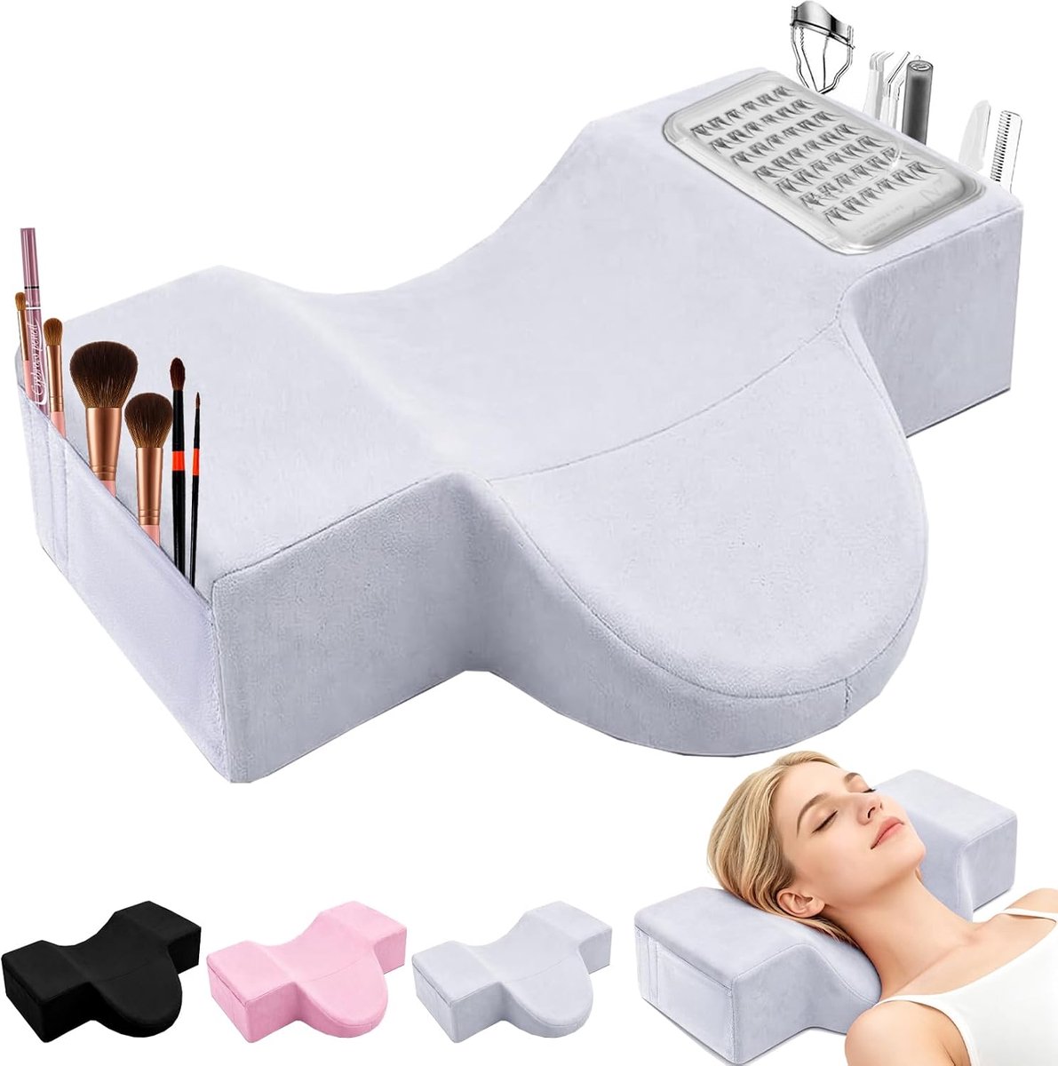 U-Shaped Eyelash Pillow for Eyelash Extension Ergonomic Memory Foam Neck Pillow for Home Use in Beauty Salon - ShopVlot