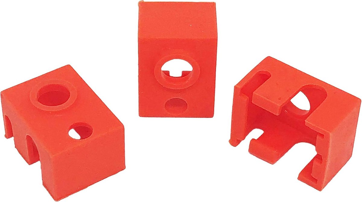 3pcs 3D Printer Silicone Sock for E3D V6 PT100 Hotend/Heizblock, Orange - ShopVlot