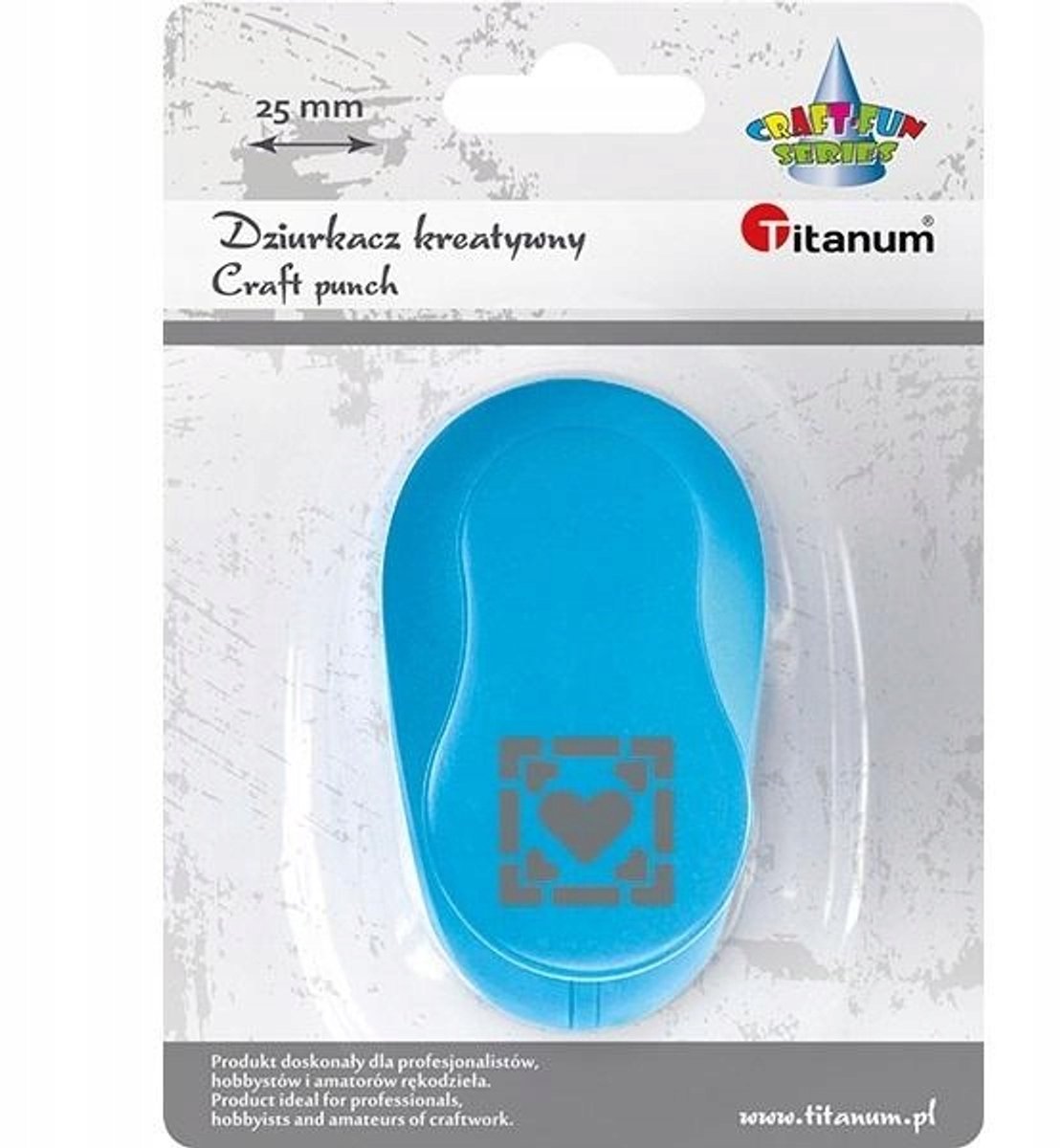 Decoratieve pons 25mm hartvorm voor kaarten en scrapbooking