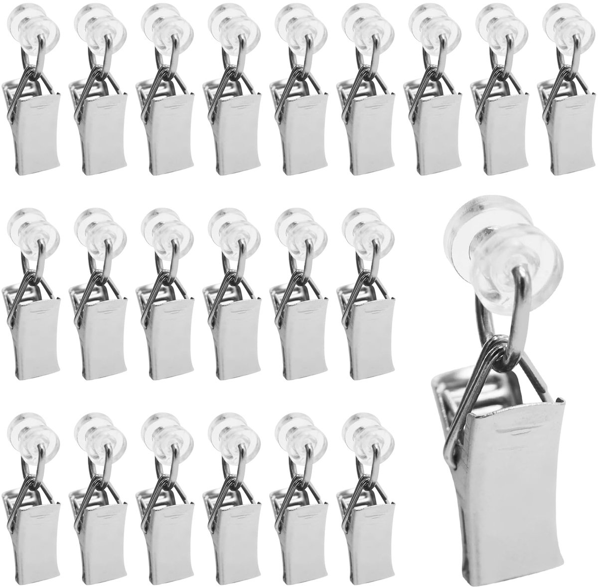 55 stuks T-glijdergordijnclips, gordijnclips, T-glijders, gordijnhaken - ShopVlot