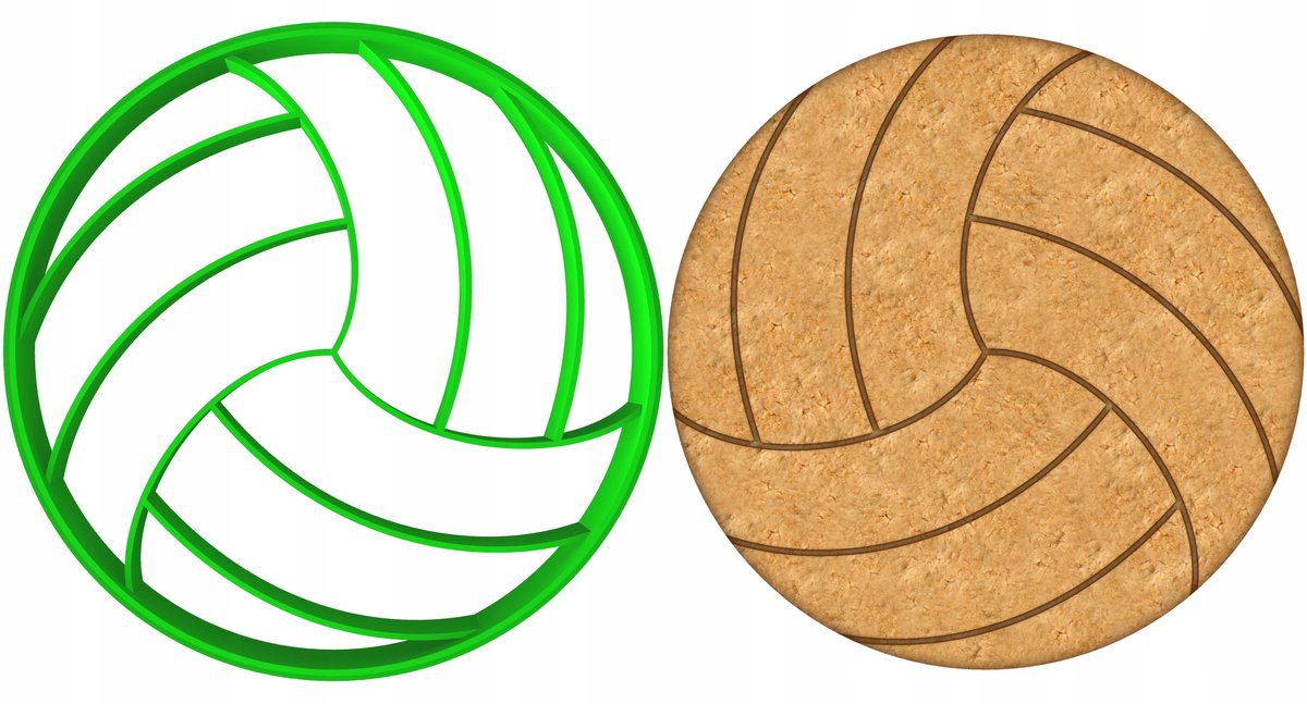 Koekjesvorm Volleybal 8cm - Unieke Sportvorm voor Koekjes