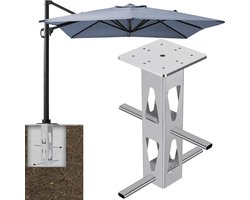 Parasolvoet in de grond - universele parasolhouder - zware kwaliteit - ideaal voor tuin en balkon - Dolibest