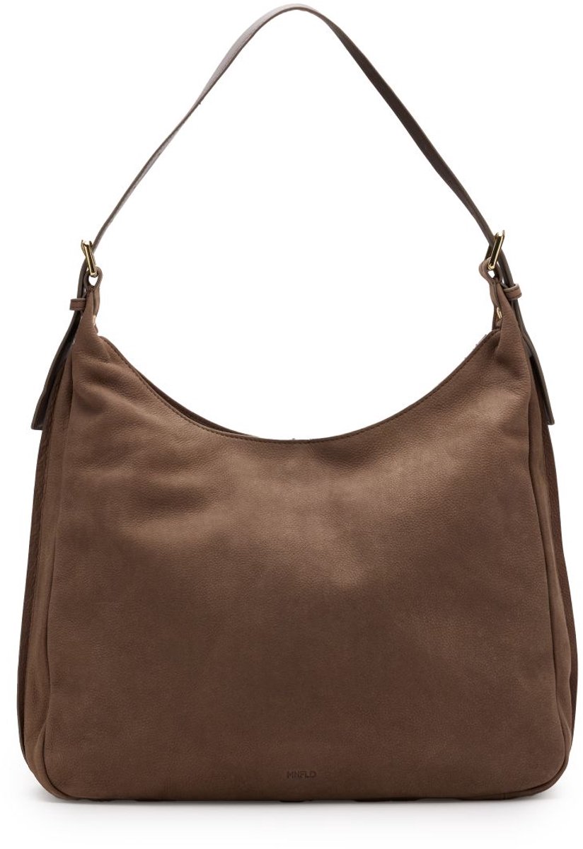 Manfield - Taupe suède schoudertas