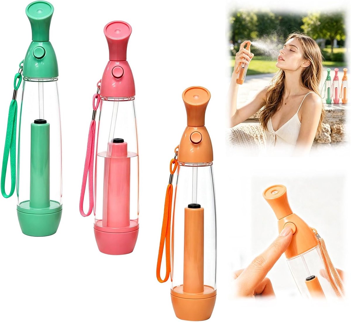 Draagbare druksproeiers - handmatige sproeiers - fijne nevel - verfrissing voor warm weer - ShopVlot