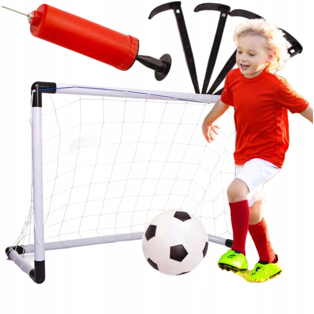 Draagbare Voetbaldoel Set voor Kinderen - 122x65cm